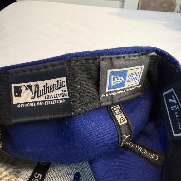 Vintage LA Los Angeles Dodgers New Era 59Fifty Fitted Hat 7-3/8 On-Field Cap - Picture 4 of 7